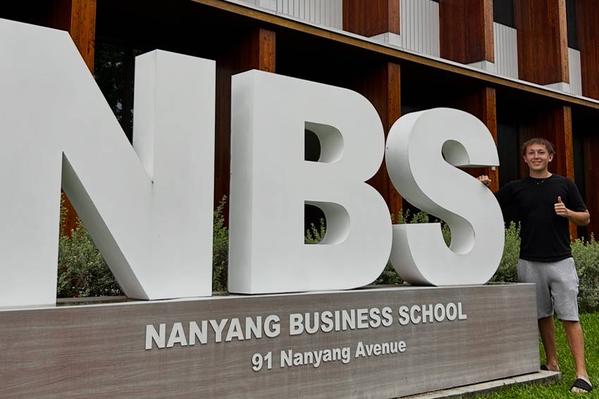 Connor studies and explores abroad