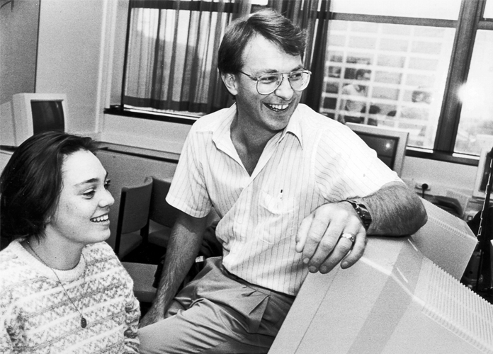 1991 — Former Education Minister Phil Goff on the staff of the new Diploma in CommunicationsStudies, which became the Bachelor of Communication Studies the same year.