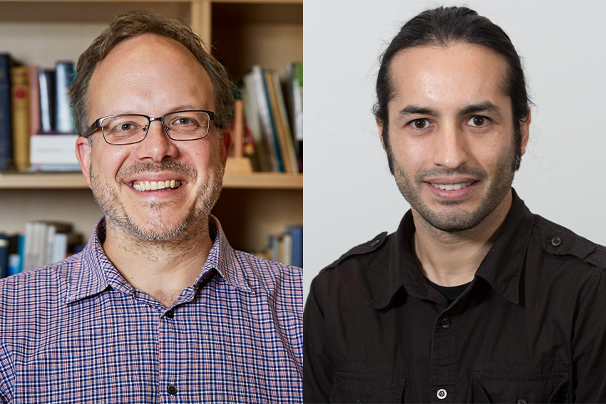 Associate Professor Willem van Straten (left) and Lecturer Patricio Maturana Russel (right)