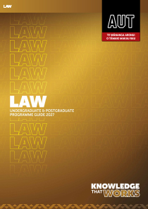 Cover for AUT's programme brochure