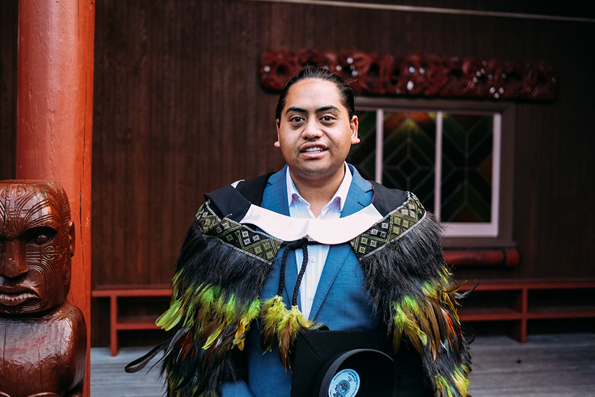 Te Karere reporter Te Okiwa McLean of Ngāi Tūhoe