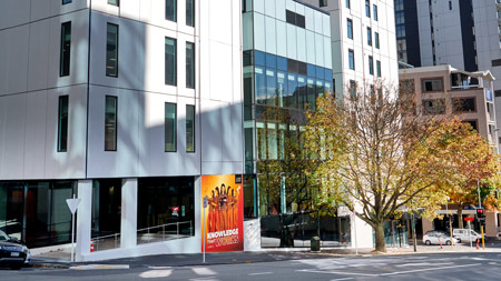 The exterior of the WQ Building at the AUT City Campus