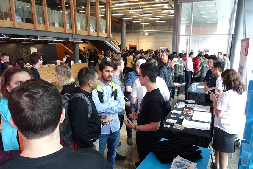 people at the AUT careers fair