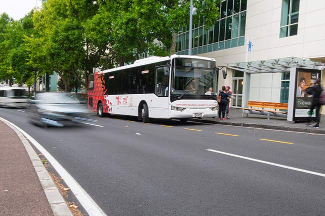 AUT Bus in the city