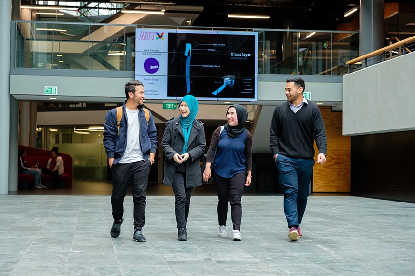 Happy Students at AUT City Campus