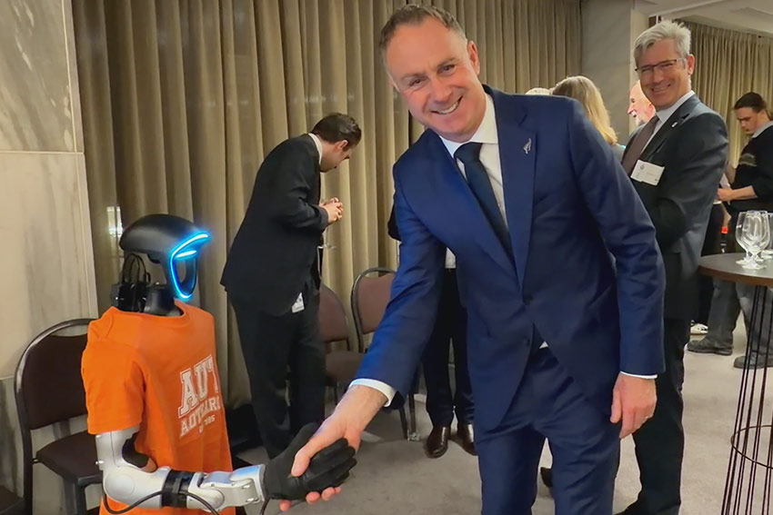 Robots inside NZ Parliament