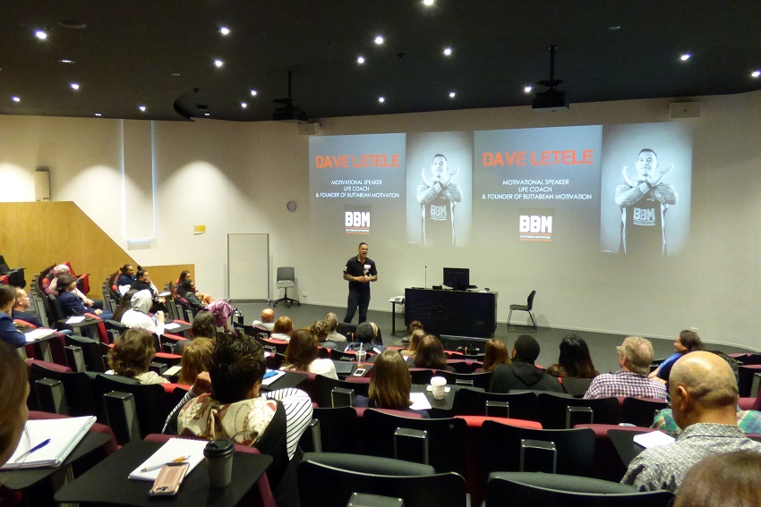 David Letele addresses the audience at the Food Symposium 2018 event