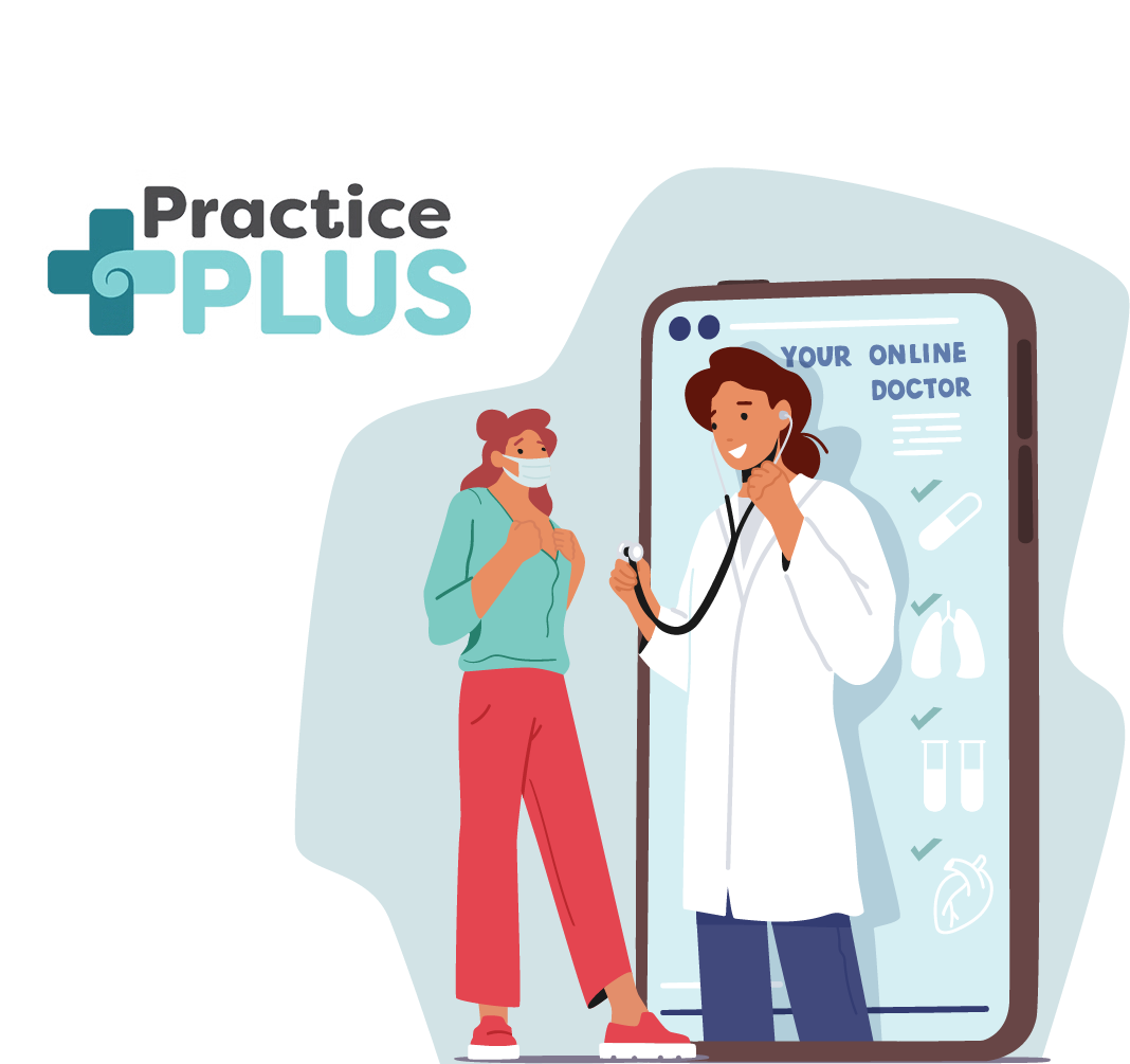 Practice plus conultation illustration
