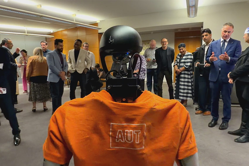 Robots inside NZ Parliament