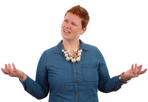 Person shrugging