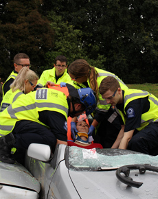 Mock disaster simulation gives high school students a taste of health sciences