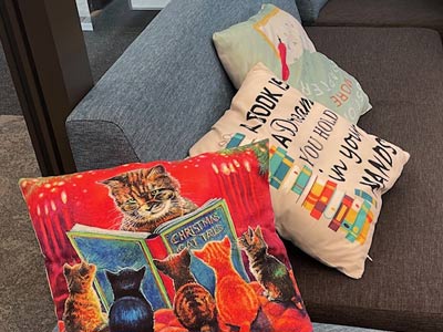 Cushions on couch