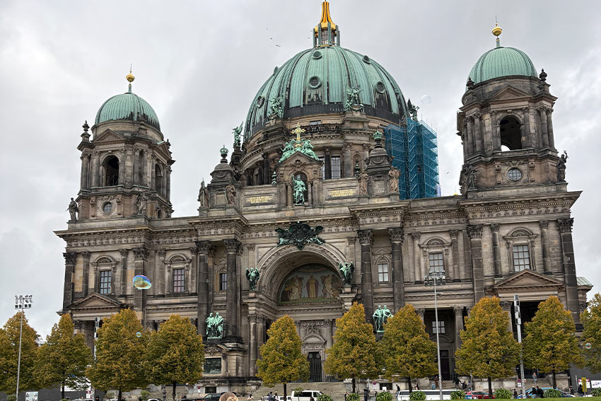 A historic building in the day time