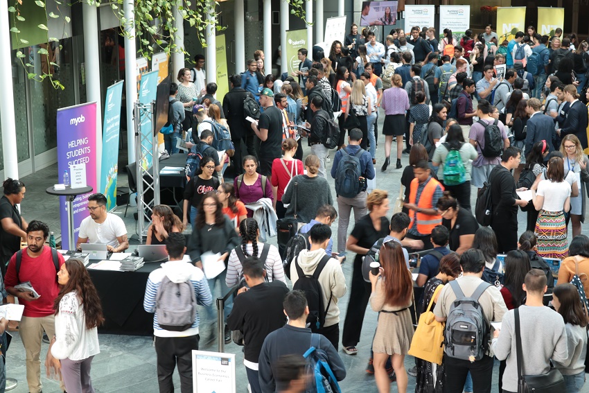 BEL career fair crowd