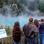 Views of the thermal pools at Waimangu Volcanic Valley