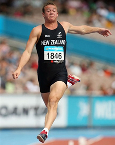 AUT's Brent Newdick competing in the 2006 Commonwealth Games
