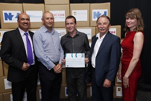 People receiving an award