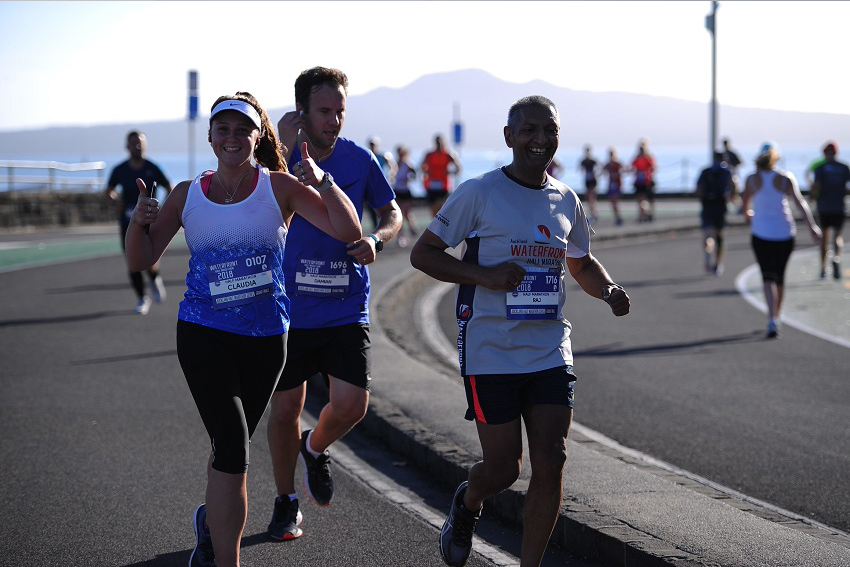 Claudia Raven running a half-marathon