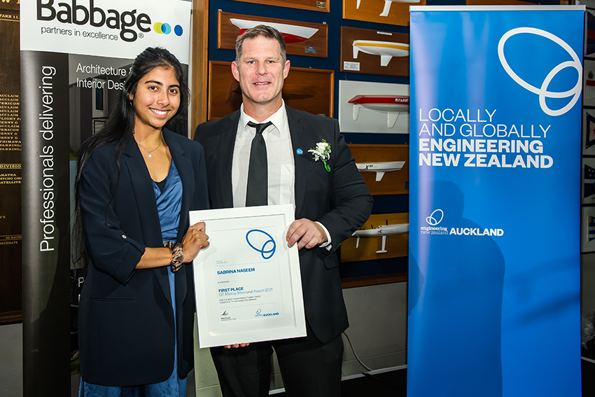 Engineering alumna honoured by ENZ
