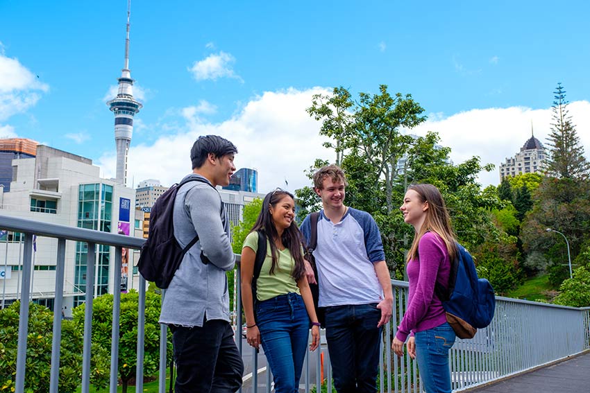 students outside