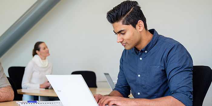 Person studying at AUT