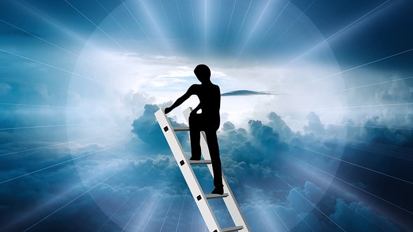 Person on ladder