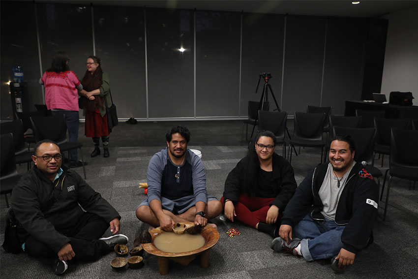 Opening the session with a kava circle