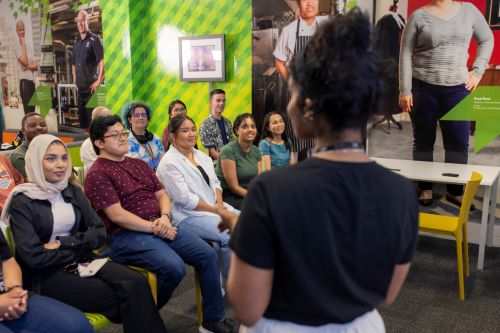 Students at expo