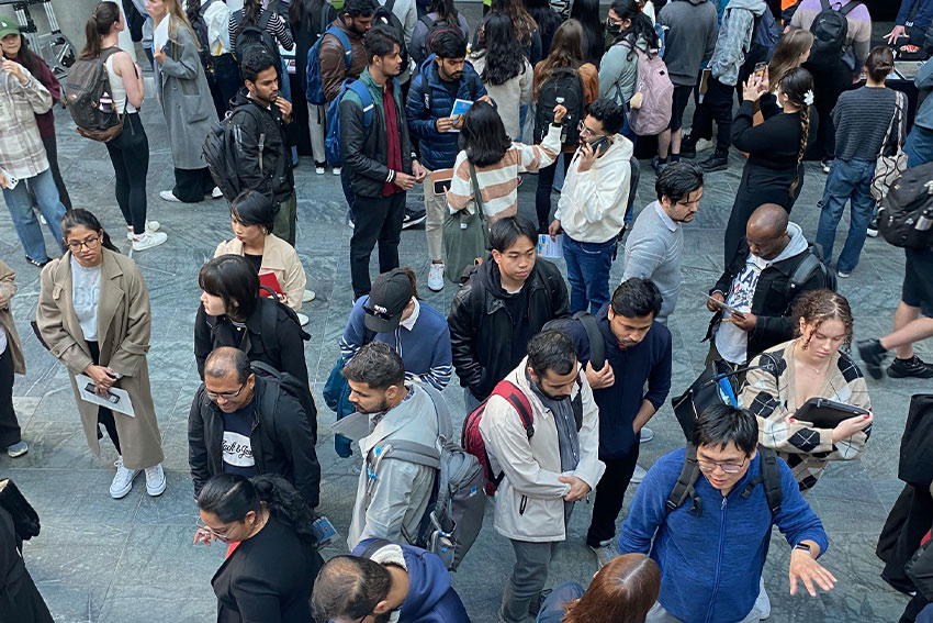 A crowd at the last expo
