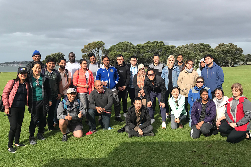 Students participate in beach clean-up