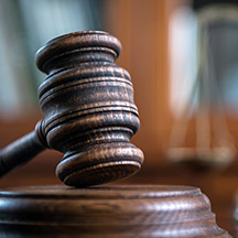 Gavel and striking block