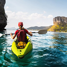 Kayaker in water