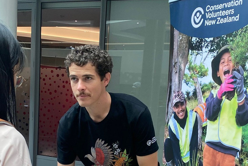 Andrew is still at the stall