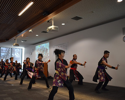 Traditional Japanese dance in full swing