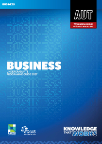 Cover for AUT's programme brochure