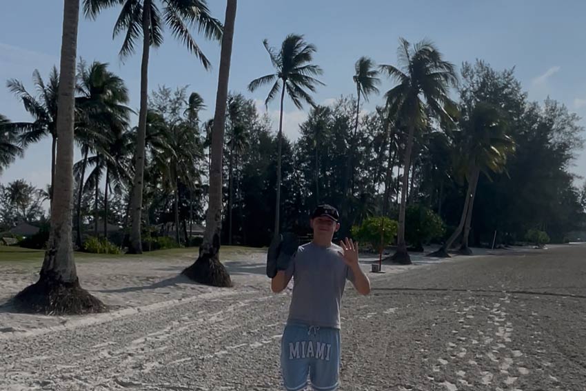 Connor studies and explores abroad