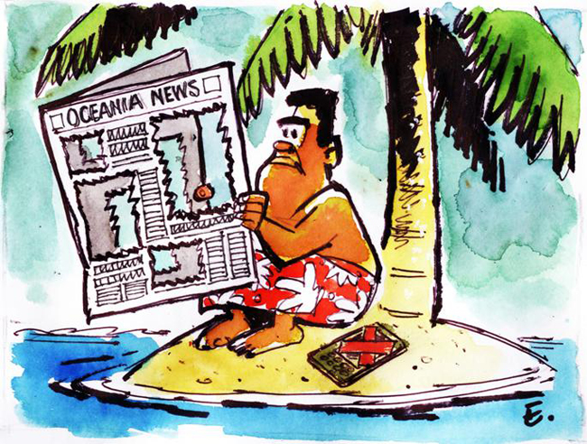 A Pacific Journalism Review cover featured on Pacific Media Watch. © Malcolm Evans
