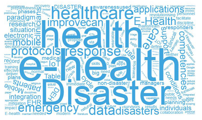 Disaster eHealth Wordcloud