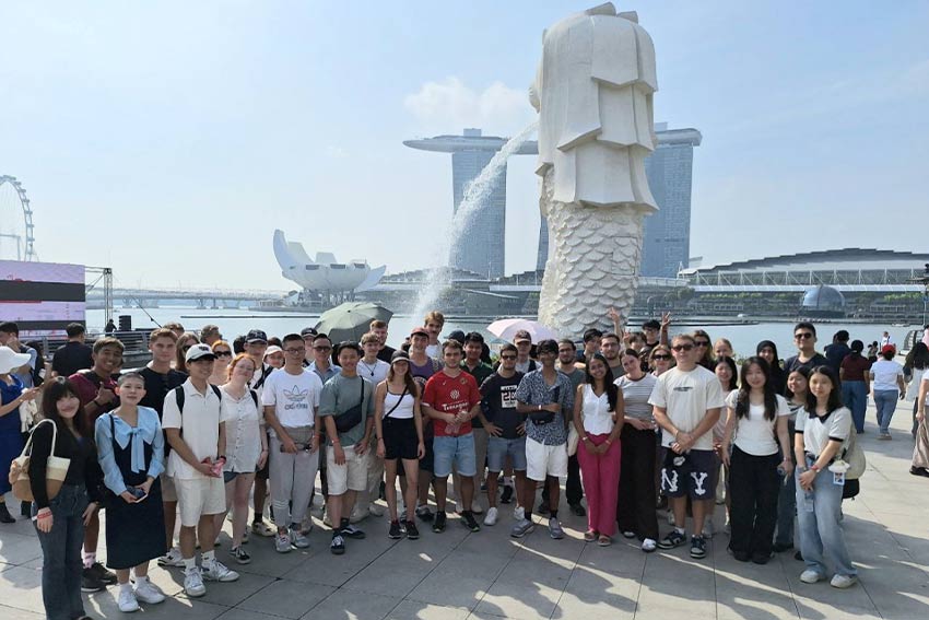 Connor studies and explores abroad