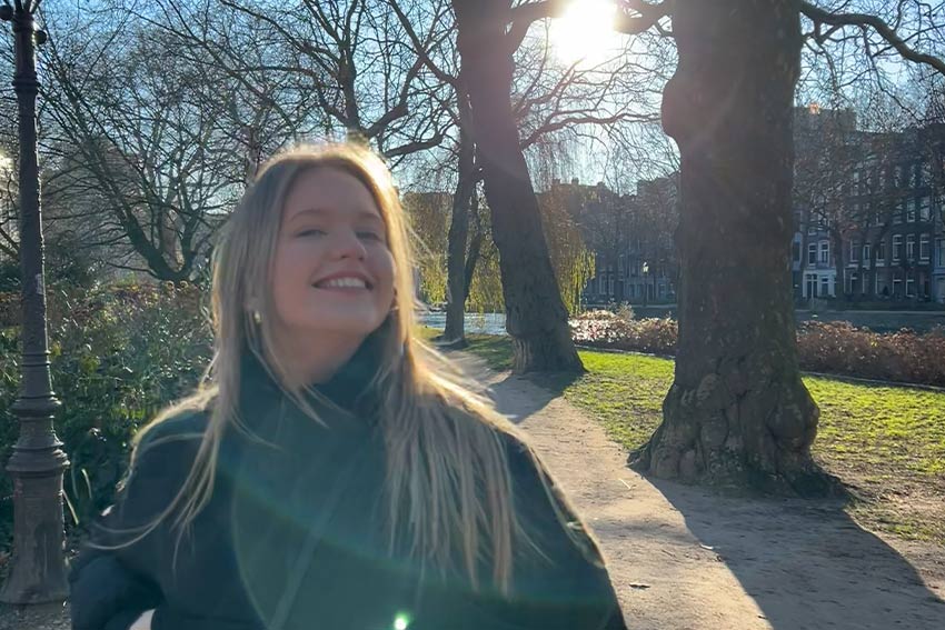 Candace studies and explores abroad