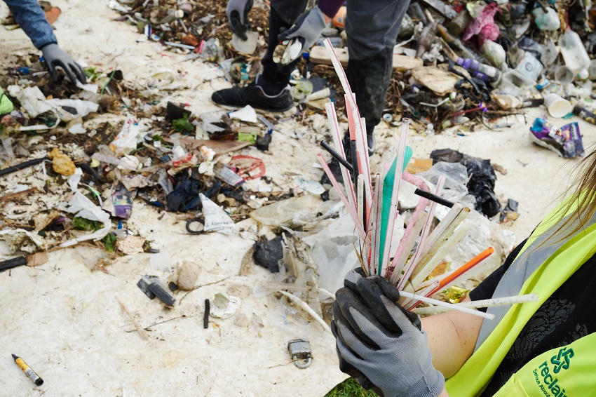 Rubbish on beach