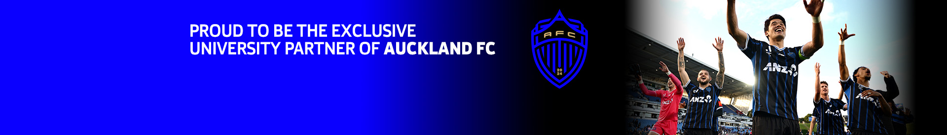 Proud to be the exclusive university partner of Auckland FC