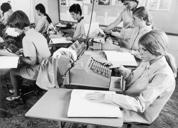 1970 — Senior business class, Auckland Technical Institute.